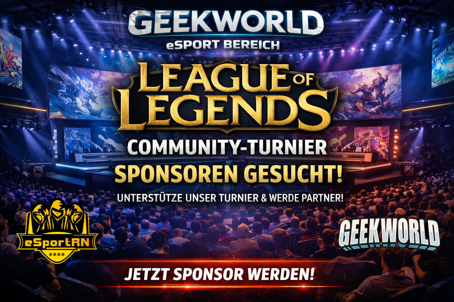 GEEKWORLD Juni 2026 – eSport Bühne sucht Unterstützung für Community-Turnier!